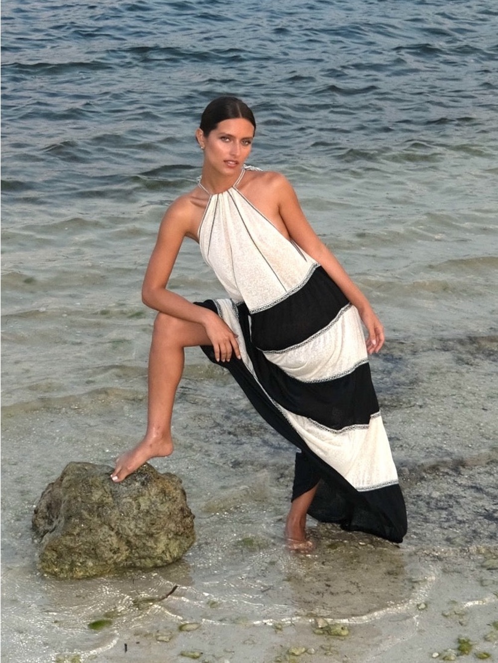 NWT PitUsa Aegean Tiered dress